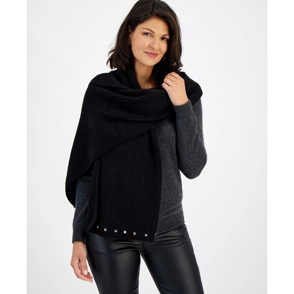 I.N.C. International Concepts Studded Scarf Women's One Size Plum Neck Warmer - Picture 1 of 1